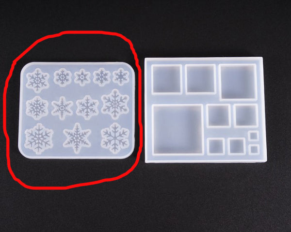 Snowflake Silicone Moulds, DIY Silicone Pendant Mould Making Resin Casting Mould for Holiday Craft Supplies