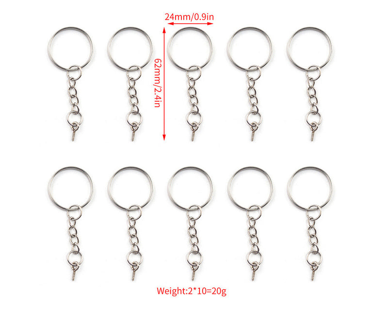 Make Keychains Accessories, Screws Eye Hooks Key Ring