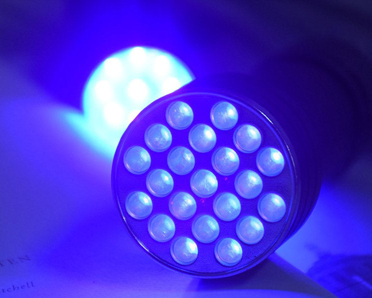 UV Ultraviolet Flashlight Black light, 21 LED Handheld Portable Black