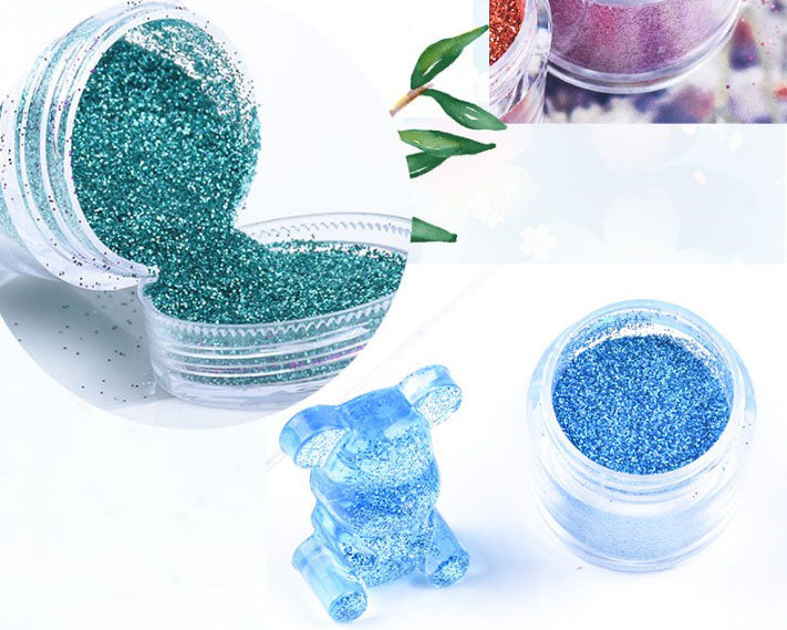 10 Colour Holographic Super Fine Glitter 10ml