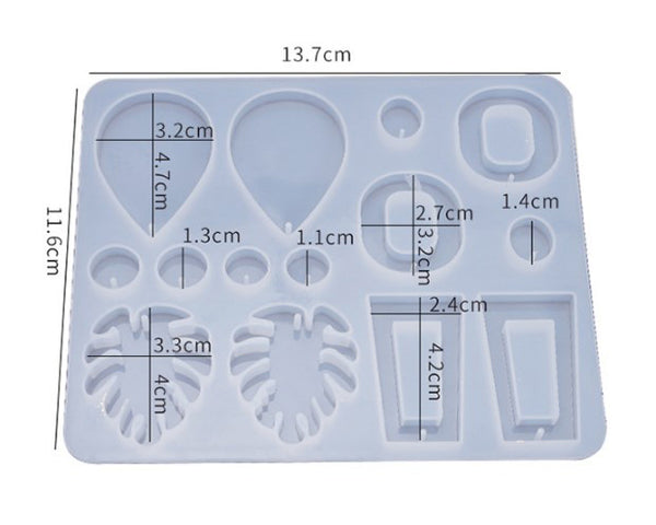 DIY Silicone Resin Moulds Earrings Pendant Epoxy Casting Moulds - 02