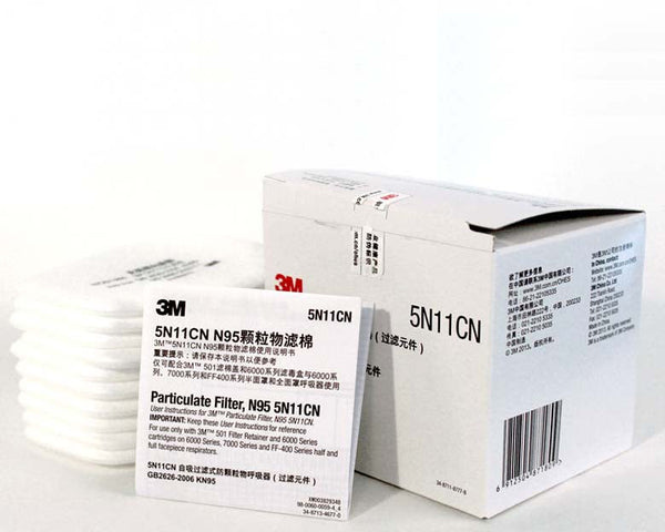 3M Filter 5N11CN for 3M Reusable Respirator Half Facepiece 6200 -  1 Pair ONLY