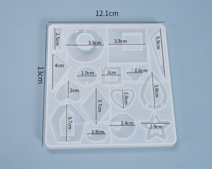 DIY Silicone Resin Moulds Earrings Pendant Epoxy Casting Moulds - 06