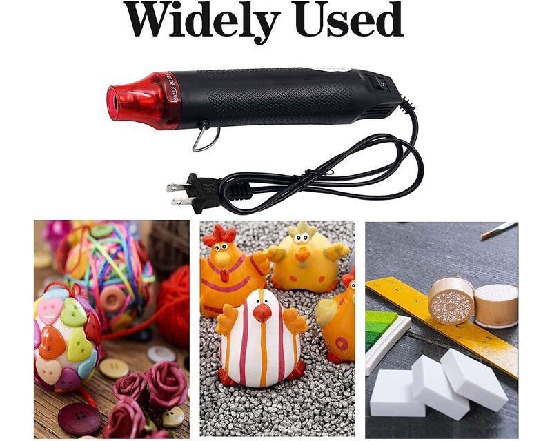 Mini Heat Gun for Crafts, Hot Air Gun Tool for Epoxy Resin, Shrink Wrap, Vinyl Wrapping, Shrink Tubing, Bubble Remover Tool