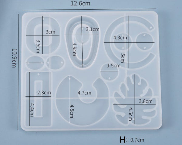 DIY Silicone Resin Moulds Earrings Pendant Epoxy Casting Moulds - 08