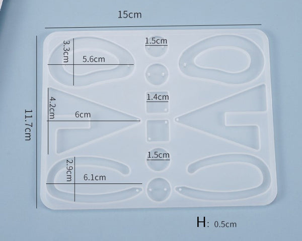 DIY Silicone Resin Moulds Earrings Pendant Epoxy Casting Moulds - 09