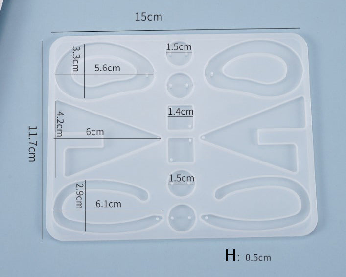 DIY Silicone Resin Moulds Earrings Pendant Epoxy Casting Moulds - 09