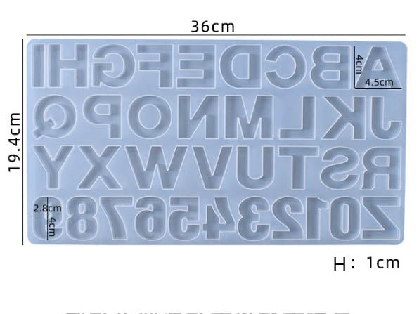 Alphabet Letter Number Moulds - 01