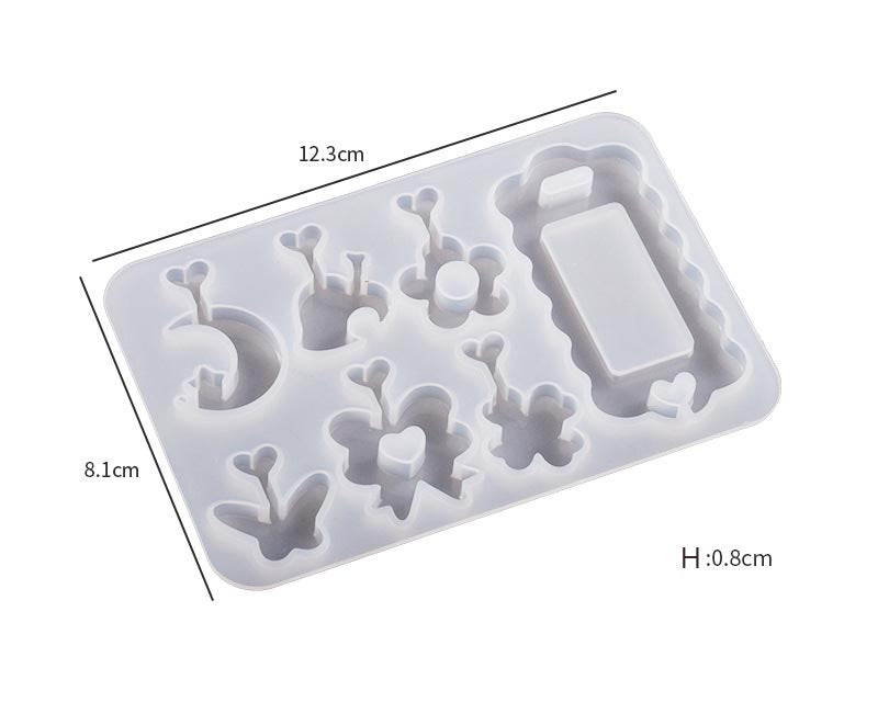 DIY Silicone Resin Moulds Earrings Pendant Epoxy Casting Moulds - 27