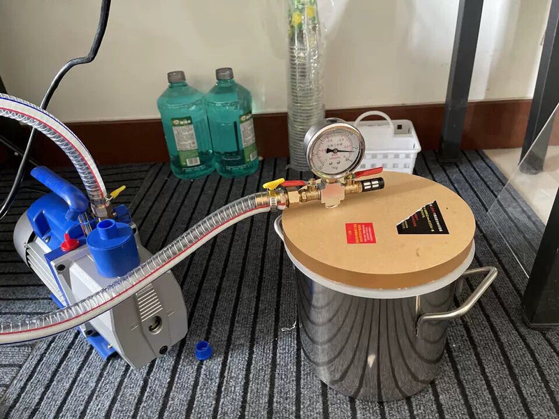 12.3L Degassing Vacuum Chamber Pump Remove Air/Bubble From Resin And Silicone Systems