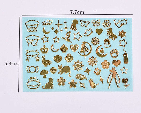 Metal Stickers for Resin Filler Crystal Pyramid Energy Generator Orgonite Pyramid Crafting Jewelry Making Accessory - 02