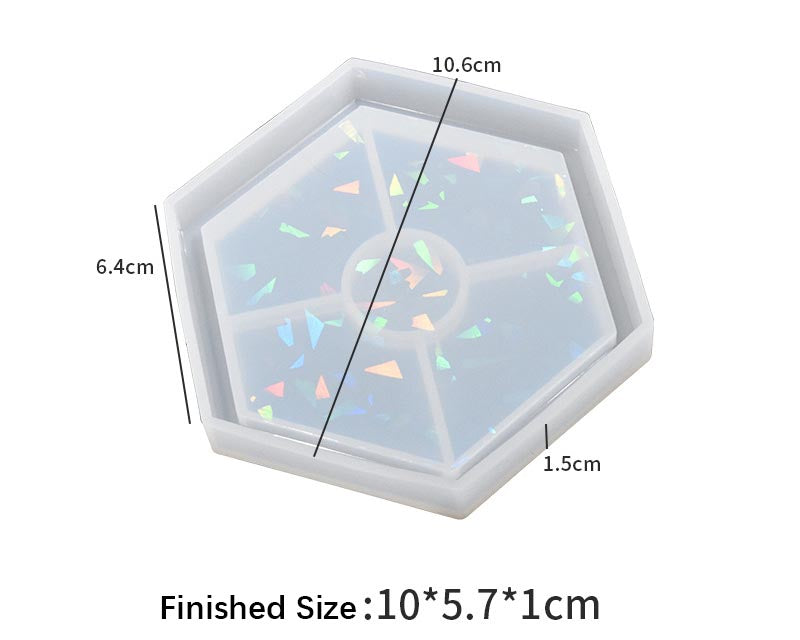 Holographics Coaster Moulds - Round/Square/Hexagonal