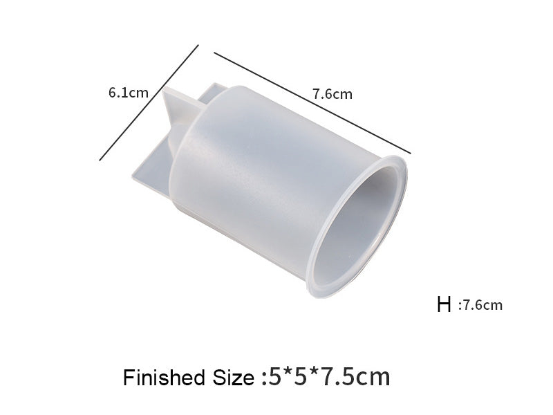 Candle Casting Mould with Resin, Cement, Candle - 06