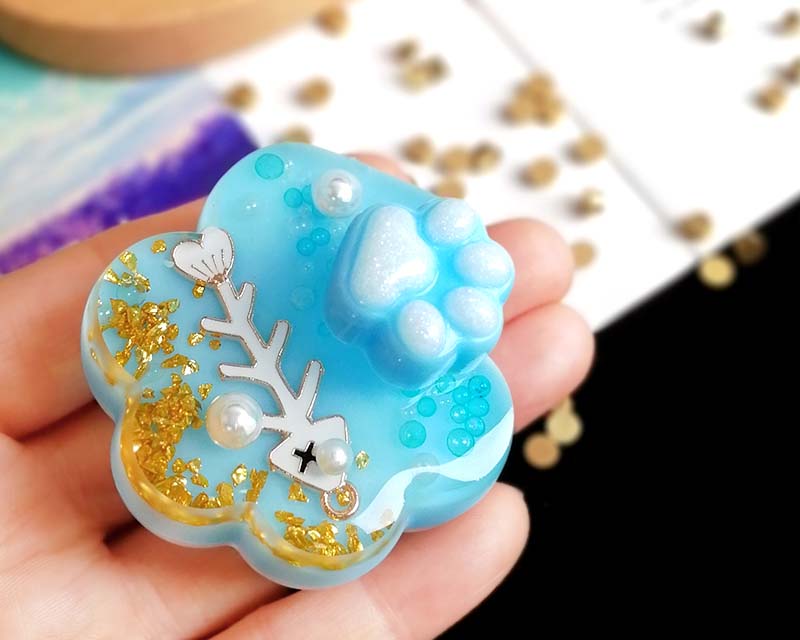 Mini Spinning Gyro Cat Paw Creative Resin Tools