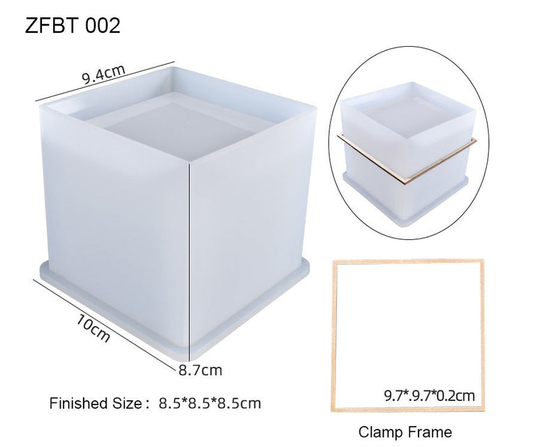 DIY Plant Pot mould, Cube and Cylinder Resin Planter moulds, Square Silicone moulds, DIY Flower Pot moulds, Pen Holder moulds