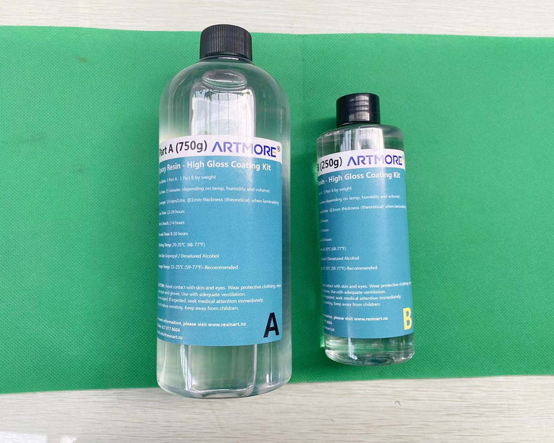 Epoxy Resin - High Gloss Coating Kit- 3 : 1 - 1kg Kit