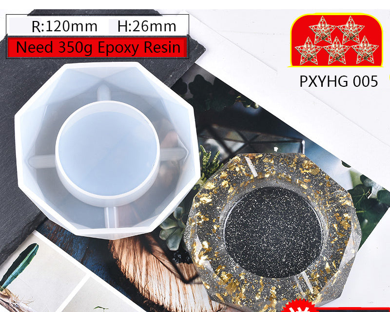 Ashtray Moulds Epoxy Resin Moulds Silicone Mould Casting Mould for Large Size DIY Ashtray Flower Pot Resin Art