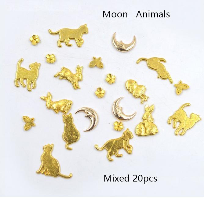Metal Steampunk Gears Charms Moon Animal 12 Horoscopes for Resin Filler Crafting Jewelry Making Accessory