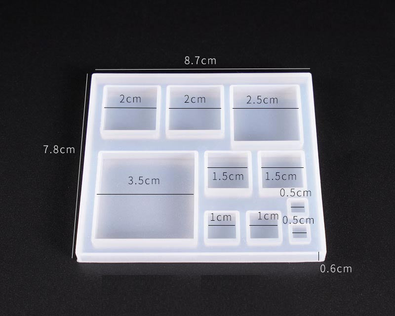 Cube Silicone Moulds, DIY Silicone Pendant Mould Making Resin Casting Mould for Holiday Craft Supplies