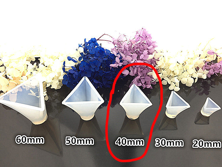 Triangular Cone Moulds Hexagonal Silicone Resin Moulds Super flexible, Super Transparent Clear, Moulds for Casting with Resin, Cement, Candle