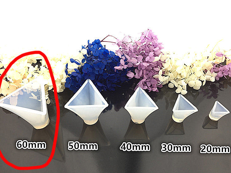Triangular Cone Moulds Hexagonal Silicone Resin Moulds Super flexible, Super Transparent Clear, Moulds for Casting with Resin, Cement, Candle