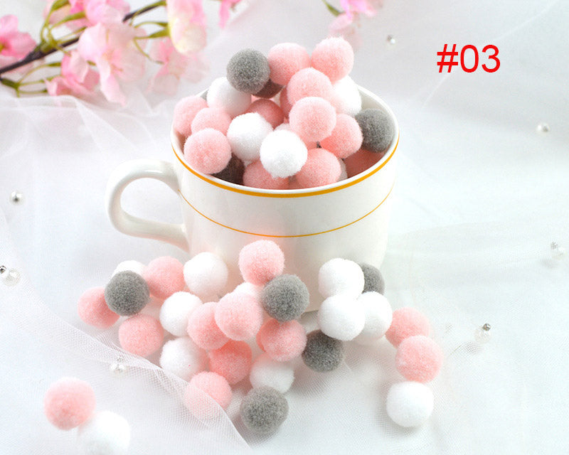 Assorted Pompoms Multicolor Arts and Crafts Pom Poms Balls for DIY Art Creative Crafts Decorations
