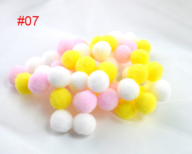 Assorted Pompoms Multicolor Arts and Crafts Pom Poms Balls for DIY Art Creative Crafts Decorations