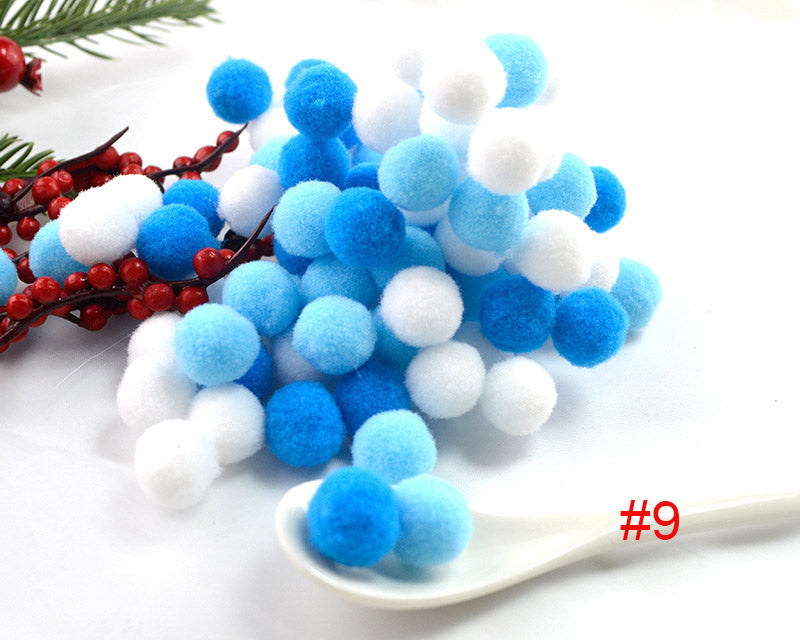 Assorted Pompoms Multicolor Arts and Crafts Pom Poms Balls for DIY Art Creative Crafts Decorations