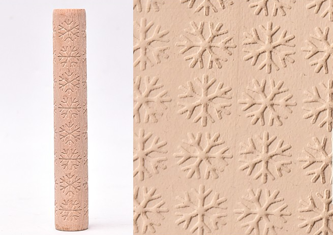 Textured Roller for Clay Pottery - Wood Embossed Rod Clay Pottery Sculpture Tools