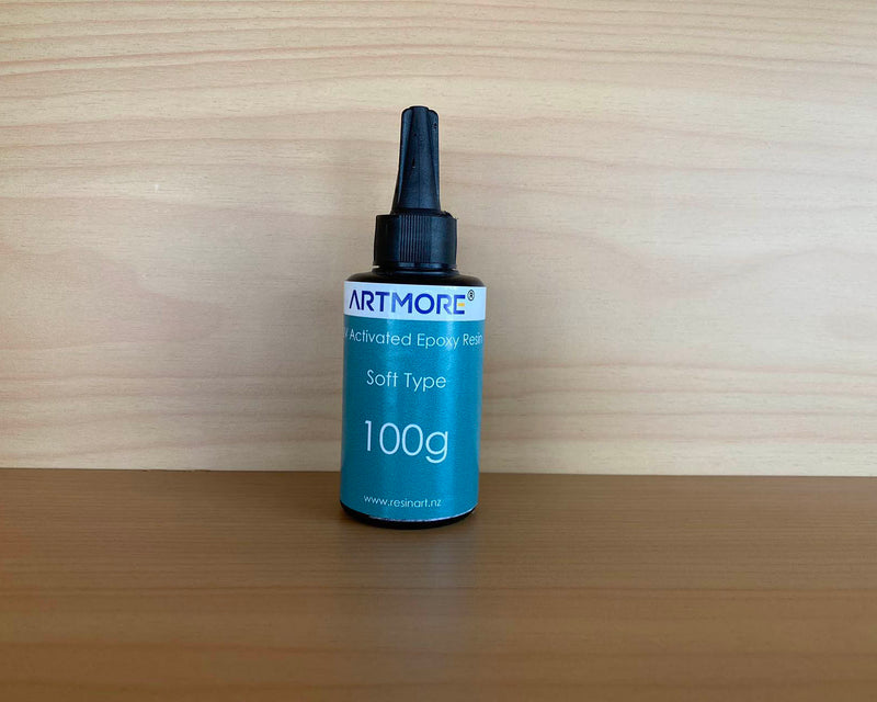 UV Activated Art Resin - Soft Transparent UV Resin Crystal Clear Glue Sunlight Ultraviolet Curing Resin Liquid Glue for DIY Crafts