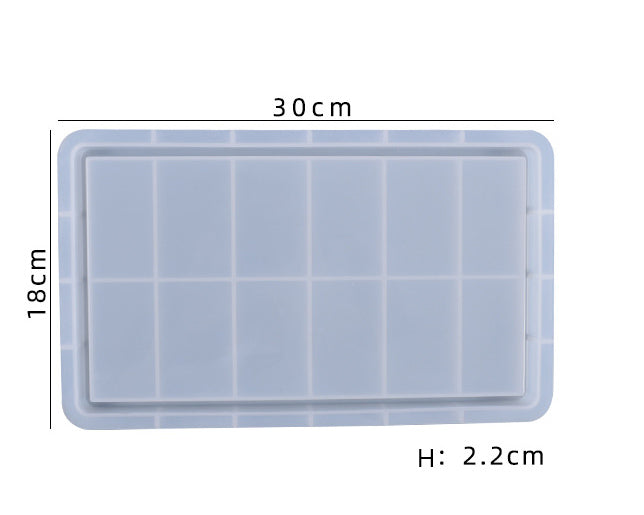 Rectangular Serving Board Coaster Tray  Moulds - 01