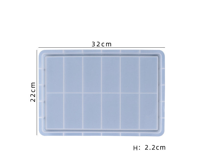 Rectangular Serving Board Coaster Tray  Moulds - 01