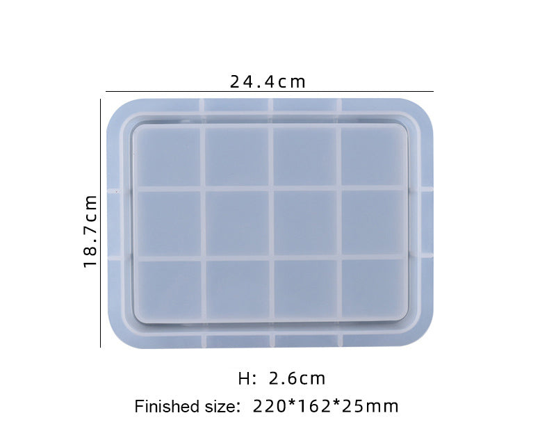 Rectangular Serving Board Coaster Tray  Moulds - 02