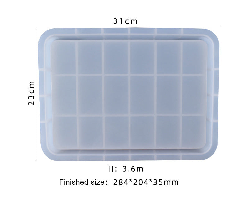 Rectangular Serving Board Coaster Tray  Moulds - 02