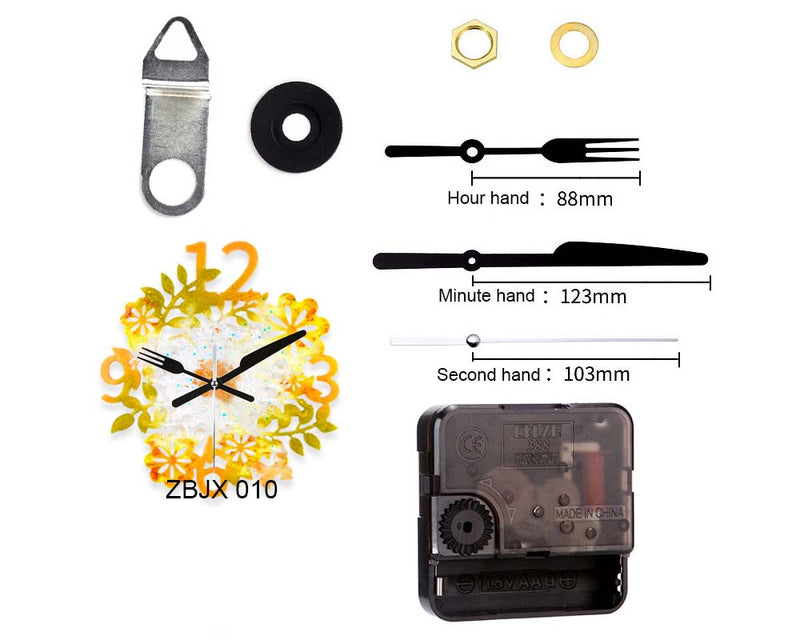 Accessories for Clock Moulds - Quartz Clock Movement Mechanism Non Ticking DIY Clock Mechanism