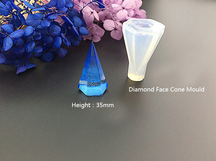 Cone Moulds Hexagonal Silicone Resin Moulds Super flexible, Super Transparent Clear, Moulds for Casting with Resin, Cement, Candle
