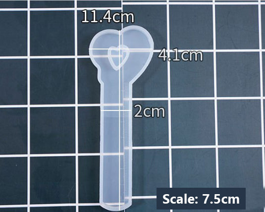 DIY Ruler Moulds Epoxy Resin Moulds Jewelry Making DIY Craft Tools - Love Heart Ruler