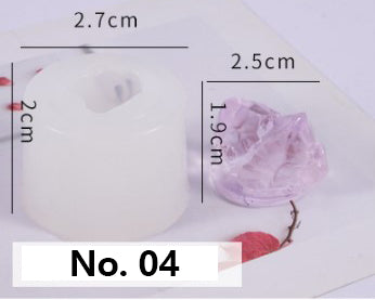 Crystal Moulds Silicone Growing Crystal Cluster Quartz Rock Mould for Polymer Clay, Fondant Cake Decoration