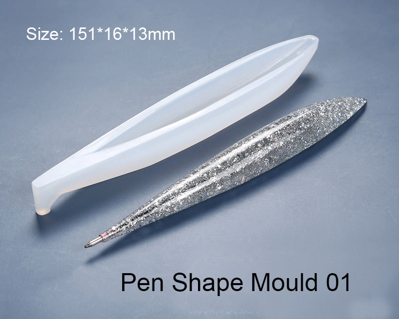 Pen Shape Resin Moulds Cylinder Shaped Epoxy Casting Moulds Ballpoint Pen Silicone Moulds for DIY